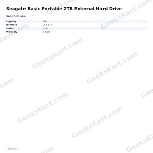 Seagate Basic Portable 2TB External Hard Drive
