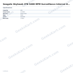 Seagate Skyhawk 4TB 5400 RPM Surveillance Internal Hard Drive