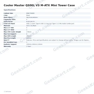 Cooler Master Q300L V3 M-ATX Mini Tower Case