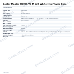 Cooler Master Q300L V3 M-ATX White Mini Tower Case