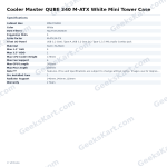 Cooler Master QUBE 340 M-ATX White Mini Tower Case