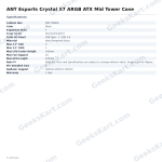 ANT Esports Crystal X7 ARGB ATX Mid Tower Case
