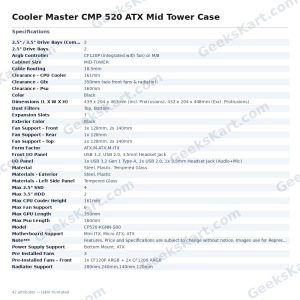 Cooler Master CMP 520 ATX Mid Tower Case