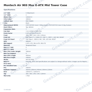 Montech Air 903 Max E-ATX Mid Tower Case