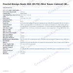 Fractal Design Node 304 (M-ITX) Mini Tower Cabinet (Black)