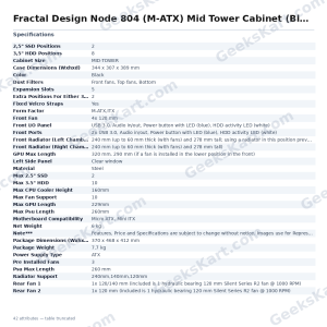 Fractal Design Node 804 (M-ATX) Mid Tower Cabinet (Black)