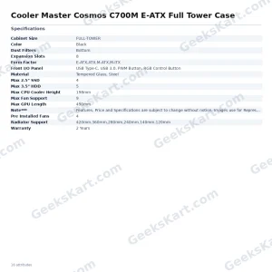 Cooler Master Cosmos C700M E-ATX Full Tower Case