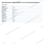 Dell Alienware AW2726DM 27 Inch 2K Gaming Monitor