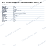 Asus Rog Swift OLED PG27AQWP-W 27 Inch Gaming Monitor