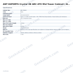 ANT ESPORTS Crystal X8 ARC ATX Mid Tower Cabinet ( Black )
