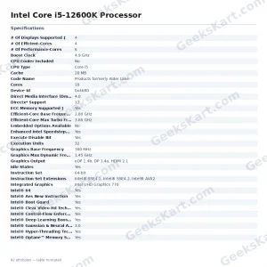 Intel Core i5-12600K Processor