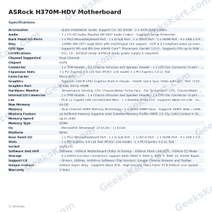 ASRock H370M-HDV Motherboard