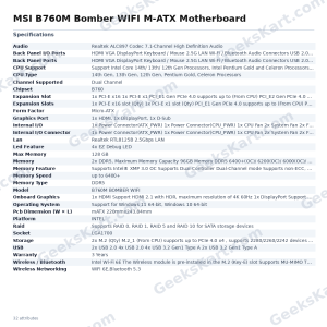 MSI B760M Bomber WIFI M-ATX Motherboard