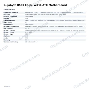 Gigabyte B550 Eagle WiFi6 ATX Motherboard