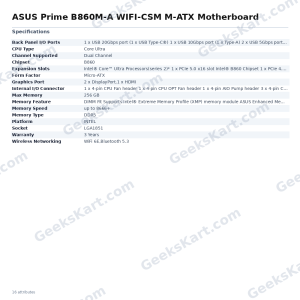 ASUS Prime B860M-A WIFI-CSM M-ATX Motherboard