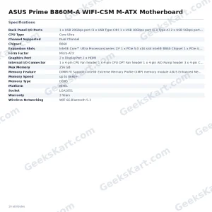 ASUS Prime B860M-A WIFI-CSM M-ATX Motherboard