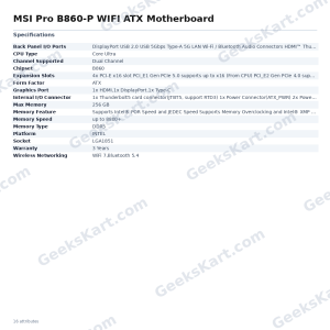 MSI Pro B860-P WIFI ATX Motherboard