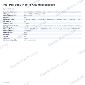 MSI Pro B850-P WIFI ATX Motherboard