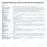 Gigabyte B650 Aorus Elite AX ICE WIFI ATX Motherboard