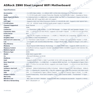 ASRock Z890 Steel Legend WIFI Motherboard