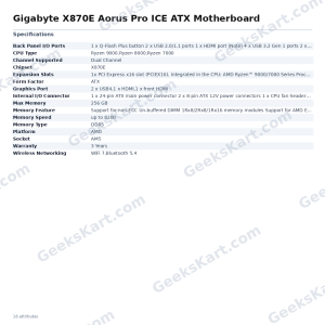 Gigabyte X870E Aorus Pro ICE ATX Motherboard