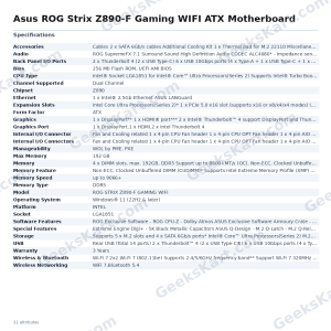 Asus ROG Strix Z890-F Gaming WIFI ATX Motherboard