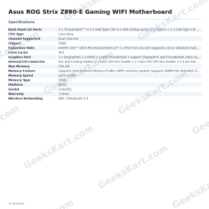 Asus ROG Strix Z890-E Gaming WIFI Motherboard