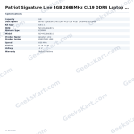 Patriot Signature Line 4GB 2666MHz CL19 DDR4 Laptop RAM