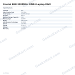 Crucial 8GB 3200MHz DDR4 Laptop RAM