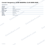Corsair Vengeance 32GB 6000MHz CL40 DDR5 RAM