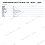 Corsair Dominator Platinum RGB 32GB (16GBx2) 5200MHz CL40 DDR5 RAM