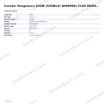 Corsair Vengeance 64GB (32GBx2) 6000MHz CL40 DDR5 RAM
