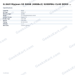 G.Skill Ripjaws S5 96GB (48GBx2) 5200MHz CL40 DDR5 RAM