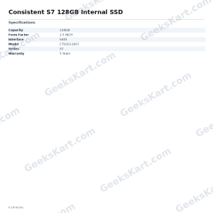 Consistent S7 128GB Internal SSD