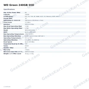 WD Green 240GB SSD