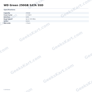 WD Green 250GB SATA SSD