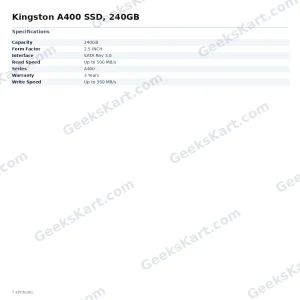 Kingston A400 SSD, 240GB