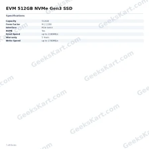 EVM 512GB NVMe Gen3 SSD