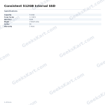 Consistent 512GB Internal SSD