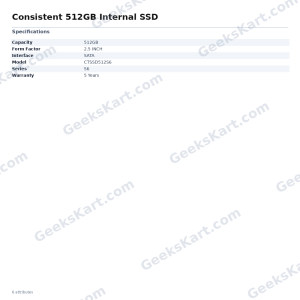 Consistent 512GB Internal SSD