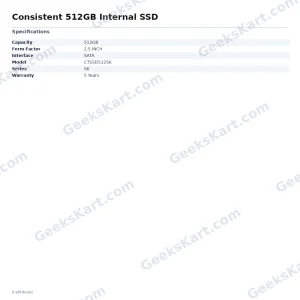 Consistent 512GB Internal SSD