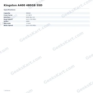 Kingston A400 480GB SSD
