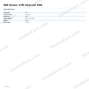 WD Green 1TB Internal SSD