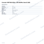 Corsair MP700 Elite 1TB NVMe Gen5 SSD