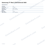 Samsung T7 Red 1TB External SSD
