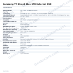 Samsung T7 Shield Blue 1TB External SSD