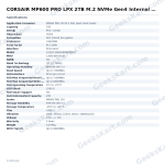CORSAIR MP600 PRO LPX 2TB M.2 NVMe Gen4 Internal SSD