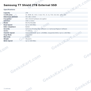 Samsung T7 Shield 2TB External SSD