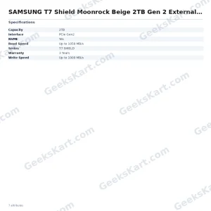 SAMSUNG T7 Shield Moonrock Beige 2TB Gen 2 External SSD
