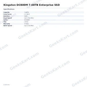 Kingston DC600M 7.68TB Enterprise SSD
